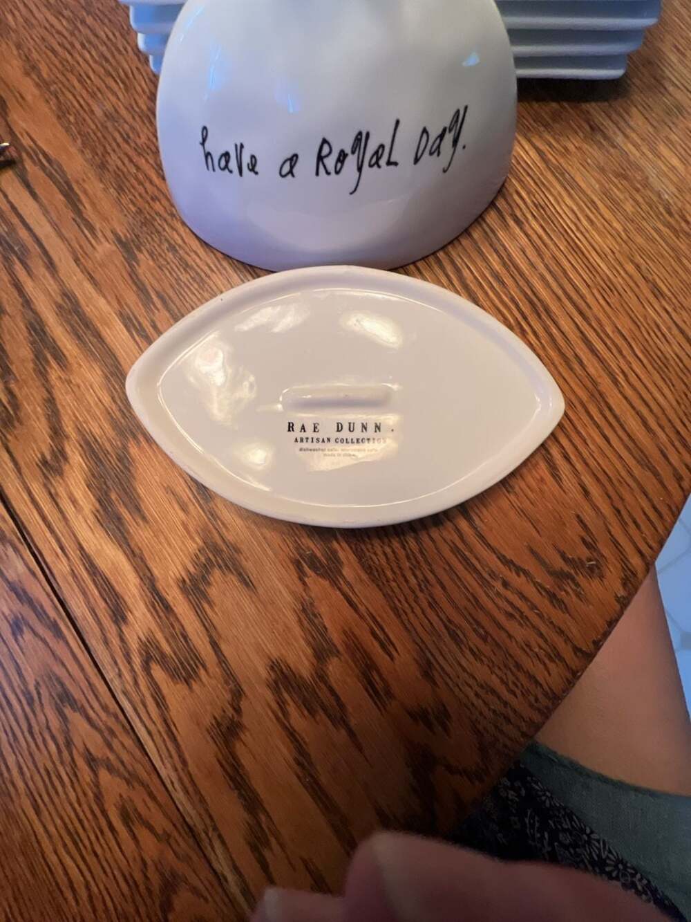 Rae Dunn Artisan Collection Have A Royal Day Crown Butter Dish - Picture 5 of 5